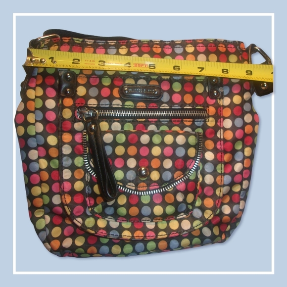 FRANCO SARTO | Cute Multi-colored Polka-dot Cross-body Messenger Bag | EUC - Picture 8 of 9